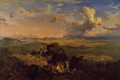 La valle del Messico vista dalla collina di Tenayo da Eugenio Landesio